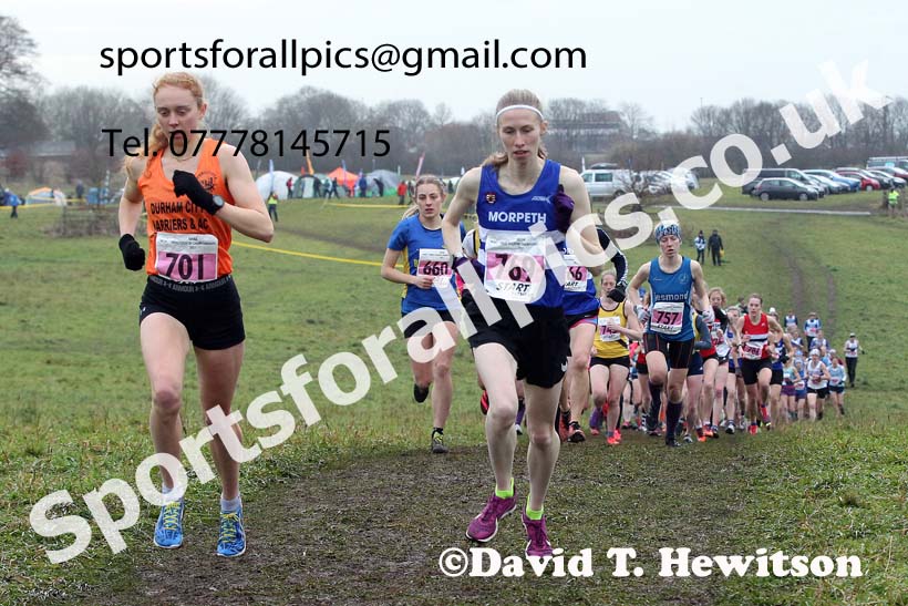 Senior women, 2021 North Eastern Cross Country Championships, Sedgefield. Photo: David T. Hewitson/Sports for All Pics